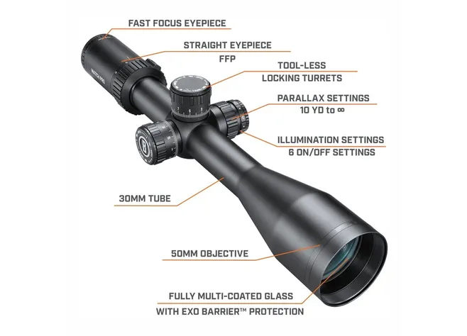 Прицел оптический Bushnell Match Pro 6-24x50 сетка Deploy MIL с подсветкой Фото 5